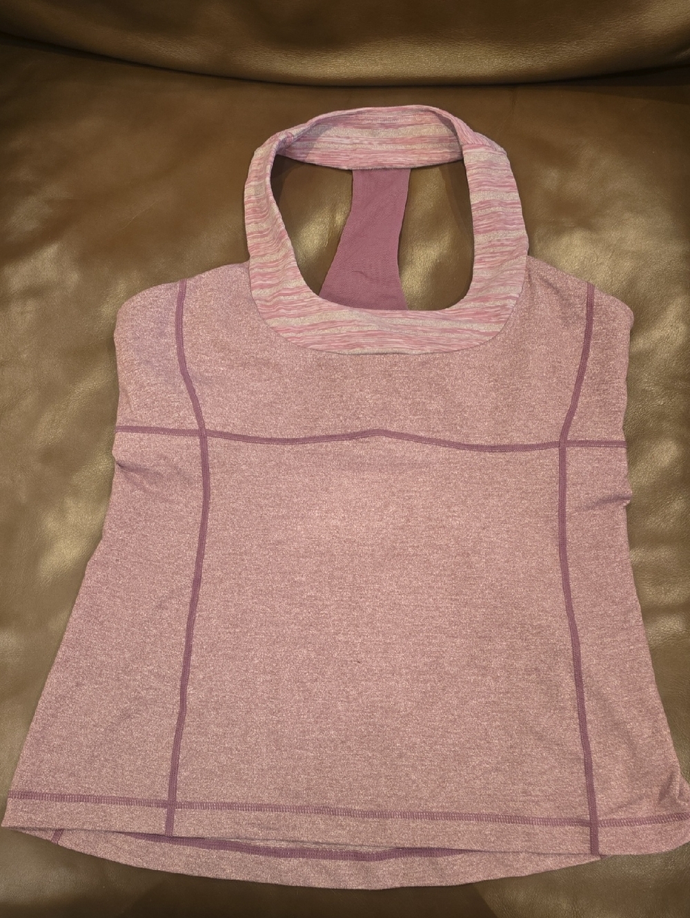 lululemon athletica Pink Heathered Racerback Muscle Tank